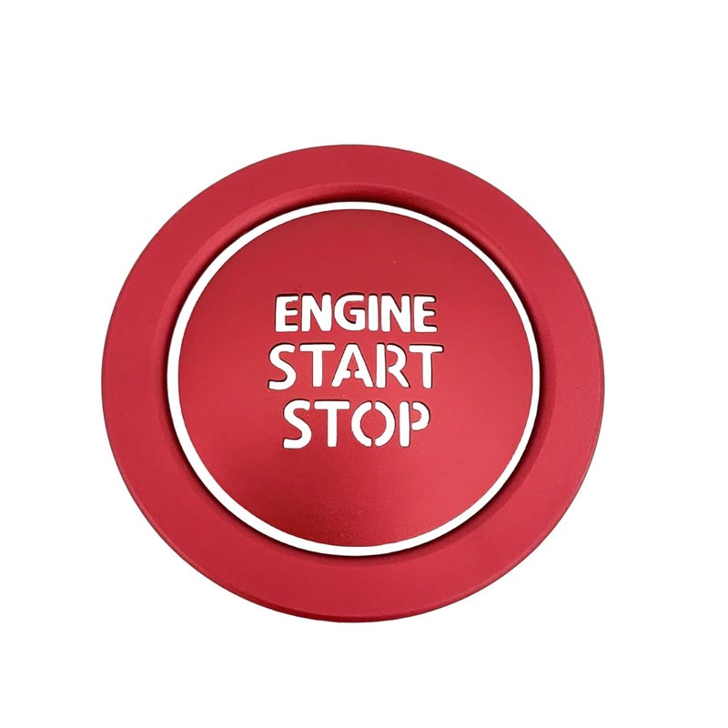ALETAI Engine Push Start Stop Button Cover Trim for Toyota Tacoma, Car Accessories Interior Trims for Tacoma, Aluminum Alloy, Red - Image 4